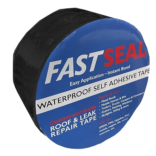 RV Roof Tape, 3" x 50' Black, RV Sealant Tape for Camper Roof Repair, Trailer Roof Sealant, Stop Camper Roof Leaks, UV-Resistant - Eternabond Equivalent (3" x 50', Black)