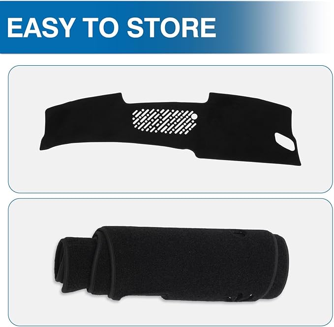 KUST Car Dash Cover for Hyundai Kona 2024 2025 2026 Polyester Dashboard Cover Non-Slip Interior Accessories for Hyundai Kona Custom Fit Dash Mat Sunshade Windshield No Glare Black