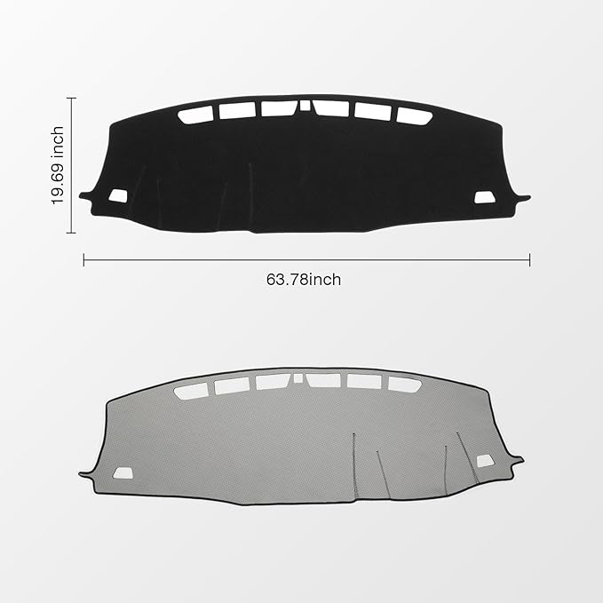 KUST Car Dash Cover for Honda Pilot 2016-2022/Ridgeline 2017-2025/Passport 2019-2025 Polyester Dashboard Cover Non-Slip Dashboard Pad Carpet Dash Protector Interior Accessories for Passport Black