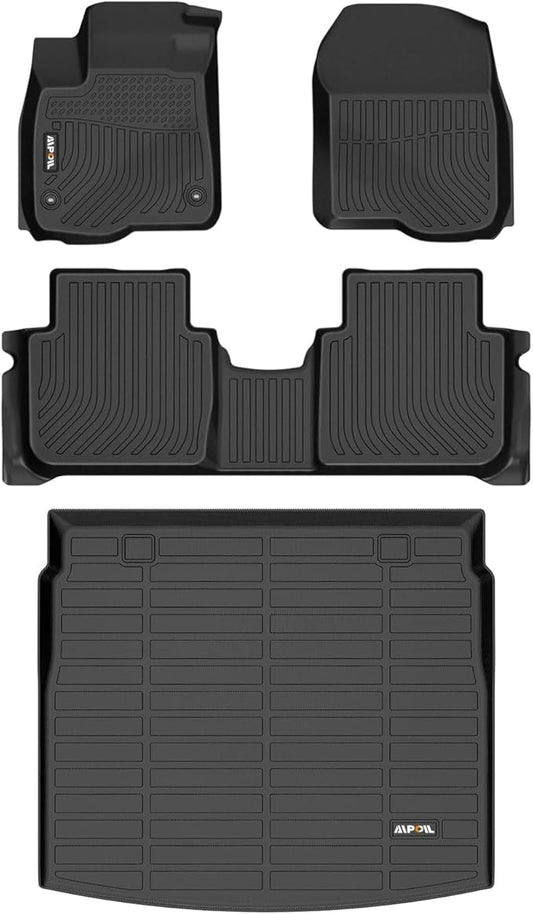 AIPOIL® Floor Mats & Cargo Liner Set for 2023 2024 2025 2026 Honda CRV & CRV Hybrid All Weather Protection TPE Anti-Slip Automotive Full Set Custom CR-V Car Mats Accessories - Black