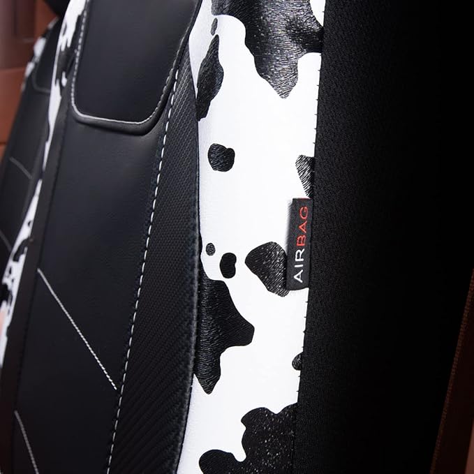 Flying Banner car seat Covers Protects Water Proof Faux Leather Carbon Fiber Fronts Cow Black