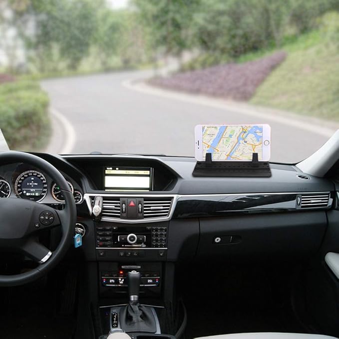 Phone Holder for Car with Air Vent Brush, Universal Silicone Car Cellphone Mount Antislip Vehicle Mobile Phone GPS Mounting Mat