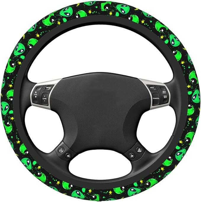 Aliens Steering Wheel Cover for Men Women Universal Car Accessories 15 Inch Neoprene Auto Interior Decor