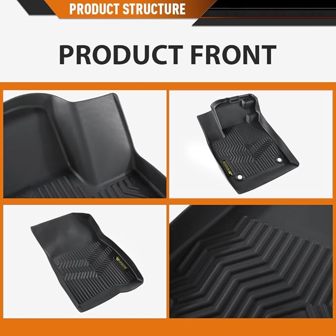 ANDPLAY TPE Floor Mats Liners Compatible with Honda Accord 2023-2024 All Weather Protection Black Floor Liners alfombras para carro