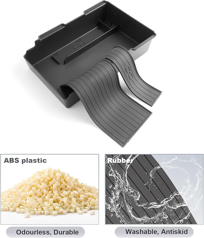 SKTU 2Pcs for 2024 2025 2026 Honda Prologue Center Console Organizer for 2024 2025 2026 Honda Prologue/Acura ZDX Console Tray & Under Console Tray 2024 2025 2026 Prologue Accessories with Coin Holder