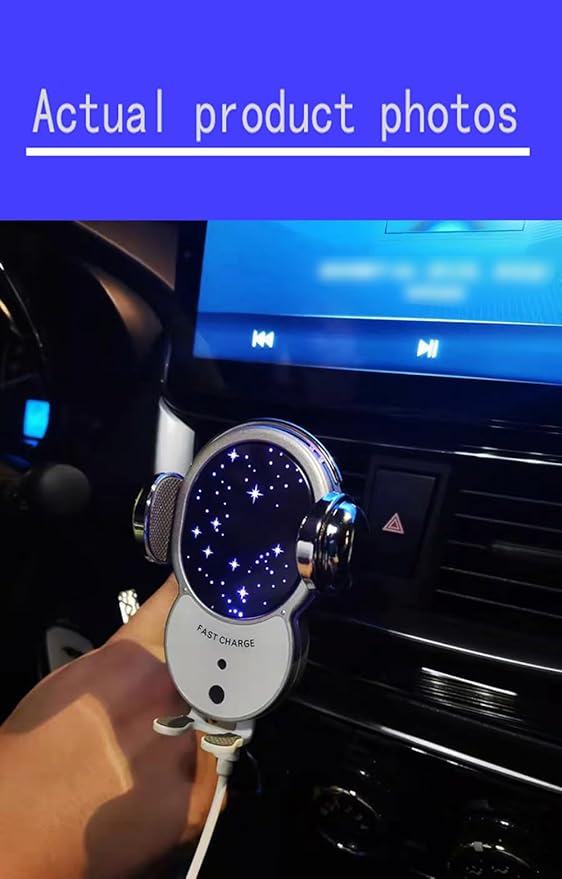 Wireless Car Charger,Mosurr 15W Auto Clamping Phone Holders for Your car fit for iPhone 16 15 14 13 12 Mini Pro Max 11 XR XS, Samsung Galaxy S25 Ultra S24 S23 S22 S21+, etc