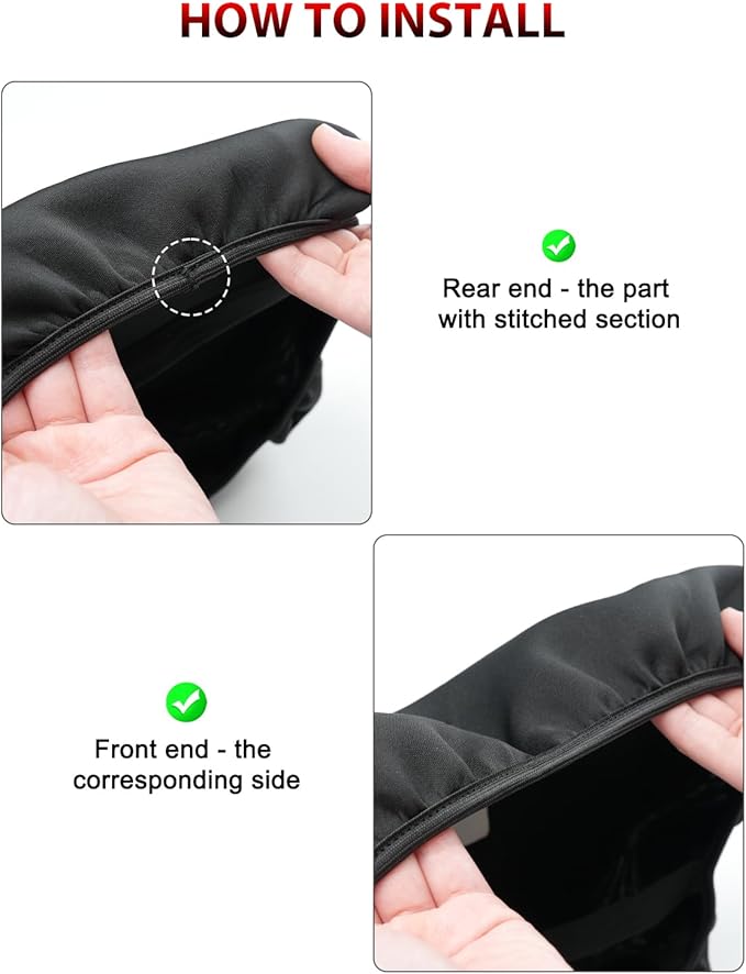 KBH Center Console Armrest Cover for Nissan Titan 2004-2024, Polyester Fabric, Middle Console Arm Rest Lid Protector, Anti-Scratch, Black (Fits Jump Seat Console Only)