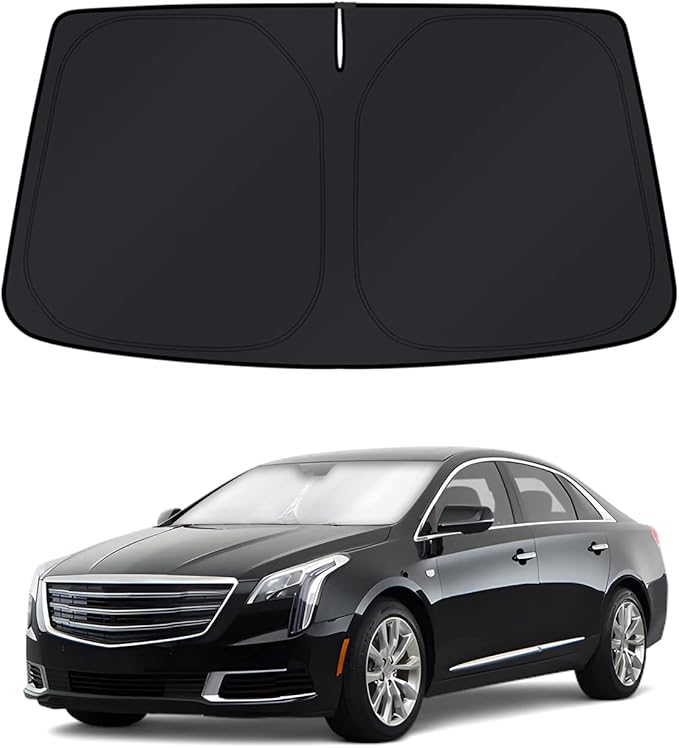 KUST Windshield Sun Shade for 2013–2017 2018 2019 Cadillac XTS Window Accessories Shade Sun Visor Cover Foldable Block UV Rays