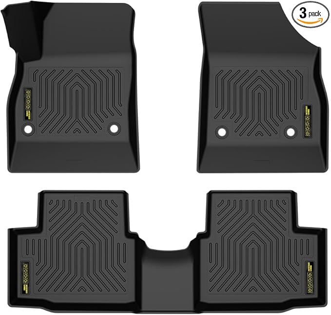 ANDPLAY Floor Mats Liners 3PCS Compatible with Chevy Cruze 2017 1st & 2nd Row TPE All Weather Protection Black Floor Liners alfombras para carro