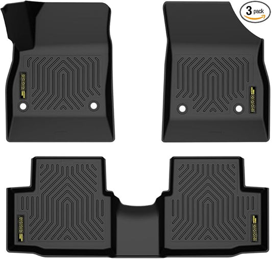 ANDPLAY Floor Mats Liners 3PCS Compatible with Chevy Cruze 2017 1st & 2nd Row TPE All Weather Protection Black Floor Liners alfombras para carro