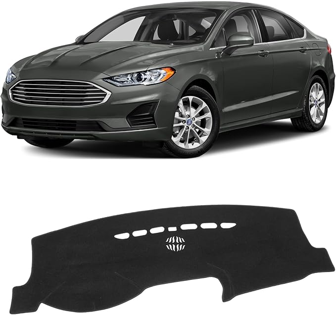 KUST Car Dash Cover for 2013-2020 Ford Fusion(S, SE, Titanium, Hybrid, Sport, Platinum, Energi) Non-Slip Dashboard Cover Interior for Ford Fusion Accessories Custom Fit Dash Mat Black