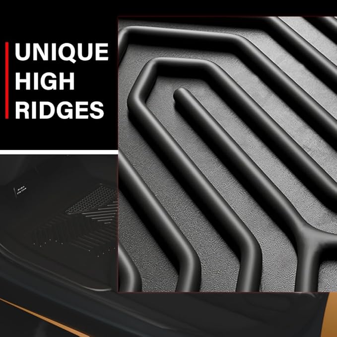 ANDPLAY TPE Floor Mats Liners Compatible with Honda Civic 2022-2025/ Acura Integra 2023 2024 2025（Fit Rear Seats Wthout USB Ports） All Weather Protection Black Floor Liners alfombras para carro