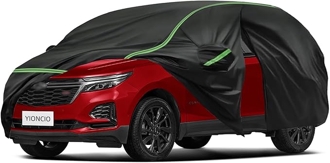 Car Cover fits Chevrolet Equinox 2005-2025, SUV Size, 6 Layers Waterproof All Weather Protection, Sun UV Rain Snow Resistant with Windproof Straps & Reflective Design