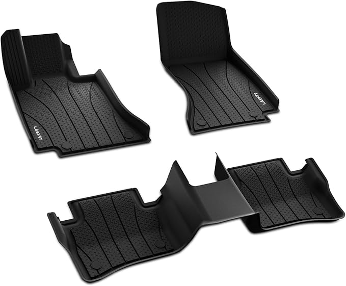 LASFIT Floor Mats for Mercedes Benz E Class E350 / E450 AMG / E53 2026 2025 2024 (Fit Sedan & All-Terrain), All Weather TPE Anti-Slip Floor Liners Fit for E Class 2024-2026, 1st & 2nd Row Set, Black