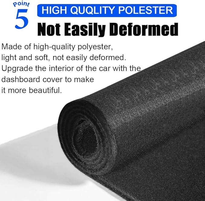 XITER Polyester Dashboard Cover Mat Carpet Dash Nonslip Sun Shade Mat Compatible For Honda civic 2006 2007 2008 2009 2010 2011.