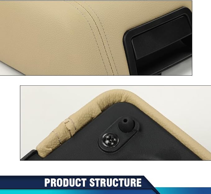 PIT66 Armrest Lid Cover Center Console Lid, Compatible with 2004-2008 Ford F150 5L3Z1506024AAD Console Armrest Top Lid Beige