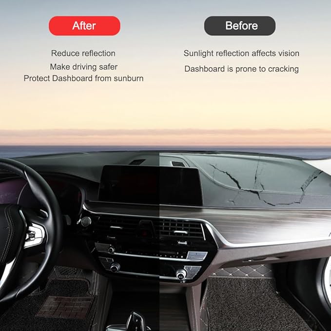 Automotive Dashboard Cover Compatible with KIA K5 2021 2022 2023 2024 2025,Leather Material Dashboard mat,Automotive Interior Accessories