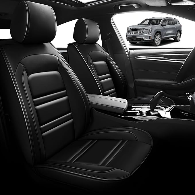 Seat Cover for gmc Acadia 2016-2025 | Car Seat Covers Front Seats, Waterproof Seat Protectors, Automotive Front Seat Covers (Front Seat, Black)