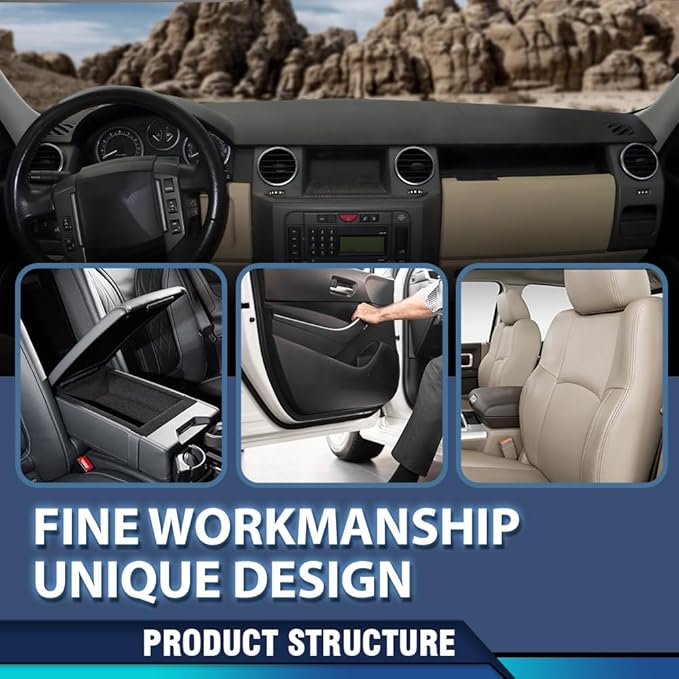 PIT66 Dash Bezel Cover Panel Compatible with 2005-2008 LR3 SE HSE/2005-2009 Range Rover Sport Supercharged/HSE Dashboard 13-508LL