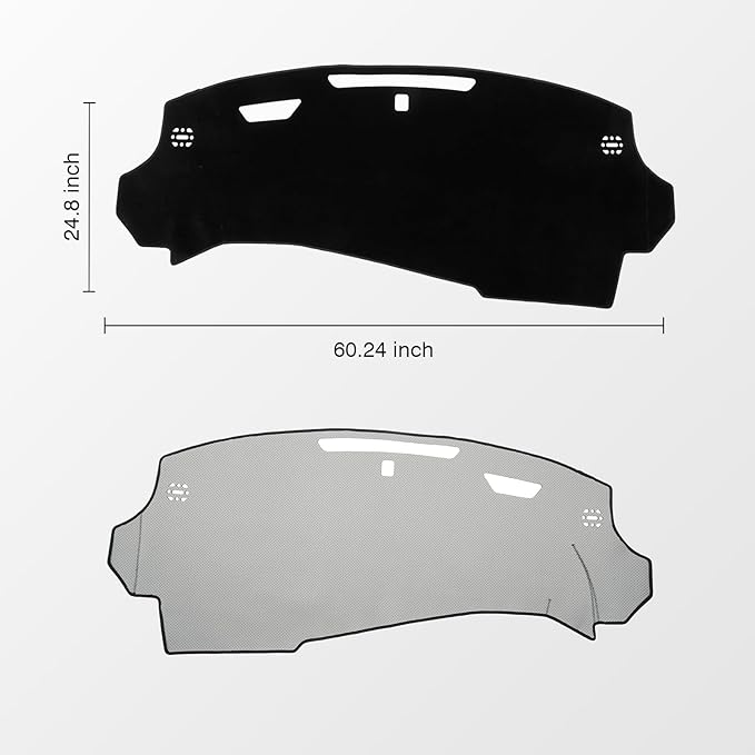 KUST Car Dash Cover for Chevy Equinox EV 2025-2026 (with HUD) Polyester Dashboard Cover Left Hand Drving Dash Carpet Non-Slip Dash Protector Interior Accessories for Equinox Custom Fit Dash Mat Black