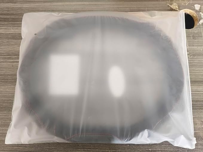 Ergocar Car Steering Wheel Cover Non-Slip Car Steering Wheel Protector Sport D-Shape Carbon Fiber & First Layer Cowhide Universal for Diameter 38cm(15") (D-Black)