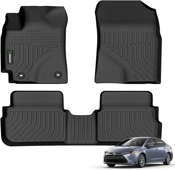 ANBINGO®-Floor Mats for Toyota Corolla 2009-2013, Corolla All Weather Car Mat, Corolla Floor Liner, TPE Rubber Liners for Corolla Accessories