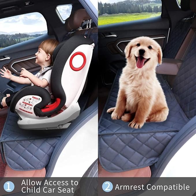 Dog Car Seat Cover for Back Seat Pet Cover for Dogs Waterproof Car Seat Protector Scratchproof Nonslip Durable Car Seat Cover for SUV,Truck &Cars Universal Size