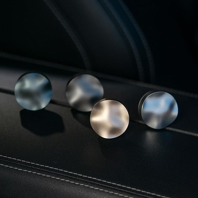 THEDOTS Metal Wave Car Air Freshener Vent Clip, Moroccan Mint Tea, Water Ripple Design, Long-lasting Fragrance, Gift for Drivers