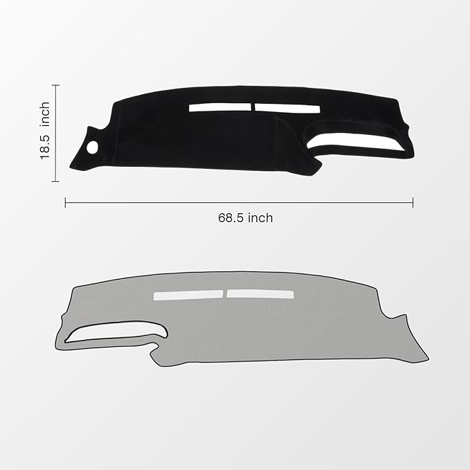 KUST Car Dash Cover for Chevy Chevrolet Silverado C/K 1500 2500 3500&Tahoe&Suburban/GMC Sierra&Yukon 1995 1996 Polyester Dashboard Cover Non-Slip Interior Accessories for Silverado No Glare Black
