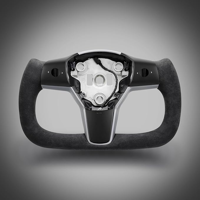 ZIMABLUE Yoke Steering Wheel for Model 3/Y-2017-2023 Steering Wheel with Heating Function Compatible with Tesla Model 3 Y