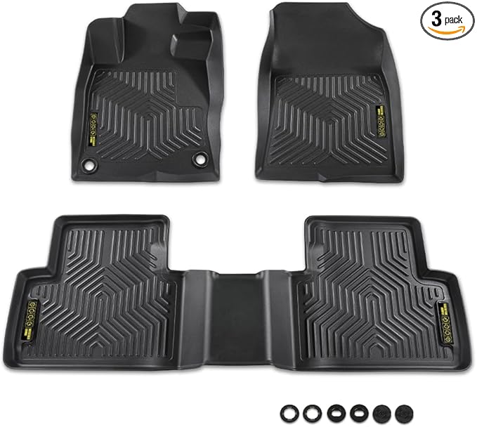 DOTCOM TPE Floor Mats Fit 2016-2021 Honda Insight/Civic Coupe/Civic Sedan Floor Liners,All Weather Full Cover Protection 1st & 2nd Row Truck Mats Cargo Liner Accessories,alfombras para carro 3PCS