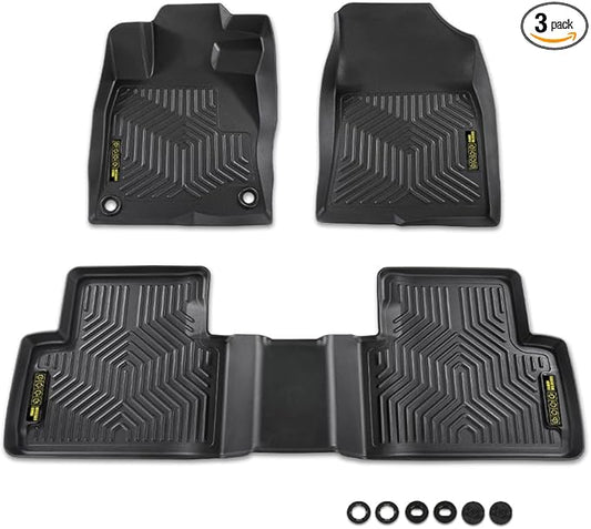 DOTCOM TPE Floor Mats Fit 2016-2021 Honda Insight/Civic Coupe/Civic Sedan Floor Liners,All Weather Full Cover Protection 1st & 2nd Row Truck Mats Cargo Liner Accessories,alfombras para carro 3PCS