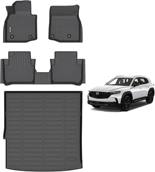 AIPOIL® Floor Mats & Cargo Liner Set for 2023-2025 Mazda Cx50 Hybrid | All-Weather | Easy to Clean | All-Round Protection丨Full Set Automobile mats Accessories.