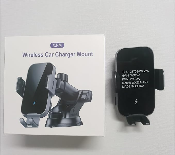 Wireless Car Charger Mount Auto Clamping, 15W Fast Charging Car Phone Holder Charger for Dash Windshield Vent for iPhone 17 16 15 14 13 12 Pro Max, Samsung Galaxy S25 S24+ S23 Ultra S22 S21+
