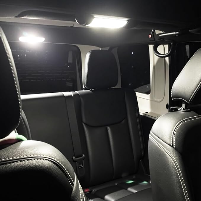 EASY EAGLE LED Interior Car Lights for Wrangler-JK-4-door-2007-2018: 6 Piece Kit White LED Light Bulbs - Super Bright 6000K + Install Tool