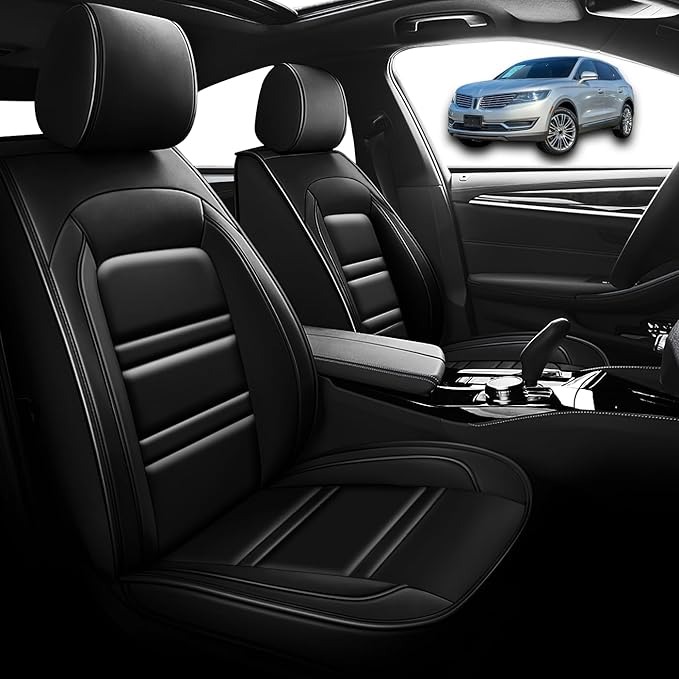 Seat Cover for Lincoln mkx 2007-2018 | Car Seat Covers Front Seats, Waterproof Seat Protectors, Automotive Front Seat Covers (Front Seat, Black)