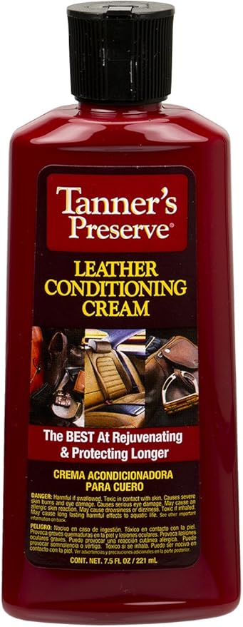 Tanner's Preserve Leather Conditioning Cream - Pack of 6 x 7.5 Fl Oz - Easy-to-Use Formula Safely Cleans Leather and Restores Supple and Rich Luster - Made Without Harsh Chemicals or Ingredients