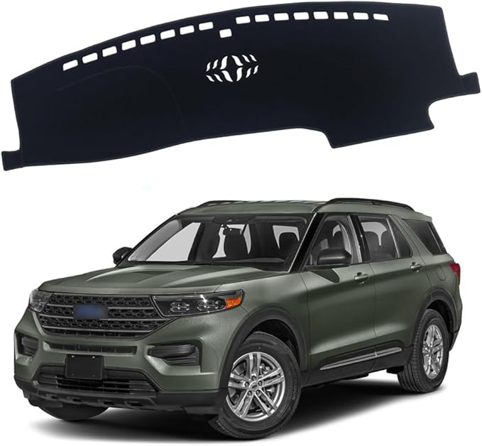 XITER Polyester Dashboard Cover Mat Carpet Dash Nonslip Sun Shade Mat Compatible For Ford 2020-2025 Explorer.