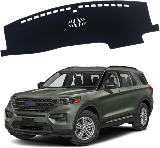 XITER Polyester Dashboard Cover Mat Carpet Dash Nonslip Sun Shade Mat Compatible For Ford 2020-2025 Explorer.