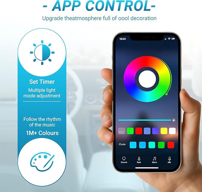 Starlinkmats Mats, Starlinkmats LED Car Floor Mats, Starlight Floor Mats for Cars, Black Automotive Carpet, App Control Car Mats，Waterproof and Washable, Creates a Romantic Atmosphere for Dates