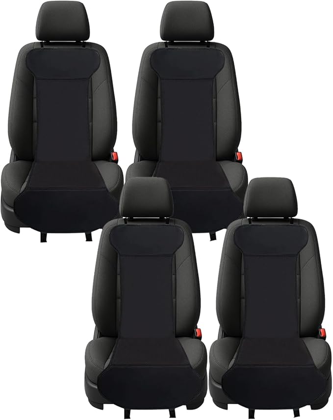 Universal Fit Vehicle Seat Cover, Front Position, (Black, 4-Pack)