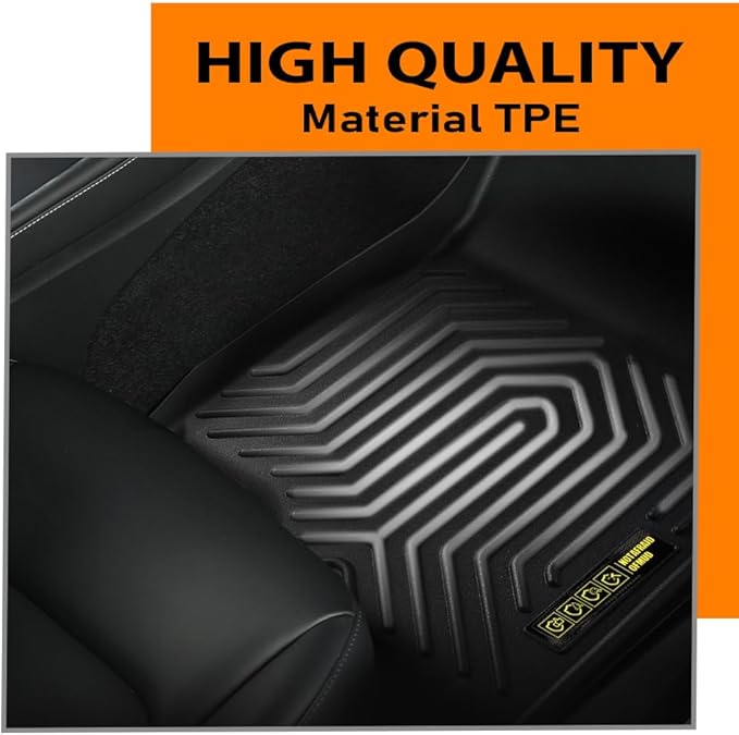 ANDPLAY TPE Floor Mats Liners Compatible with Tesla Model 3 2017-2023 Sept Old Style Not Fit 2023 Oct-2024 New Model All Weather Protection Black Floor Liners alfombras para carro