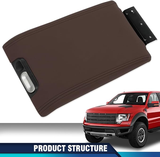 PIT66 Center Console Armrest Lid Cover Compatible with Ford F150 2009-2014/Fit Lincoln Mark LT 2010-2014, Fit for Flow Through Consoles Only 9L3Z1506024CC