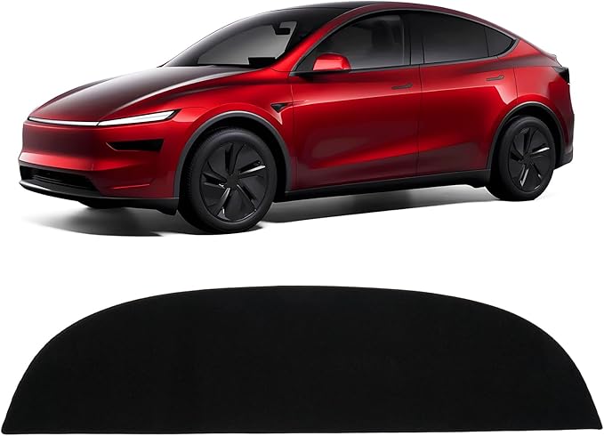 KUST Car Dash Cover Compatible with Tesla Model Y Juniper 2025 2026 Polyester Dashboard Cover Dash Carpet Non-Slip Interior Accessories for Model Y Juniper Custom Fit Dash Mat No Glare Black