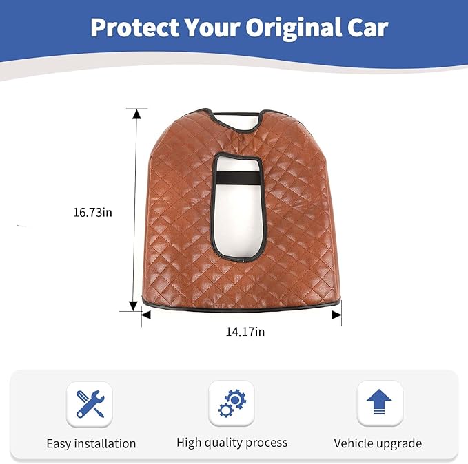 RT-TCZ for Silverado Center Console Cover Armrest Pad for Chevy Silverado Suburban Tahoe for GMC Yukon Sierra 2019 Up Brown Interior Accessories