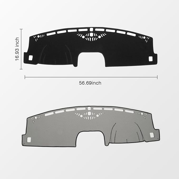 KUST Car Dash Cover for Ford Maverick 2022-2024 2025 2026 (Hybrid)(XL, XLT, Lariat) Polyester Dashboard Cover Non-Slip Center Interior Accessories for Maverick Sunshade No Glare Black