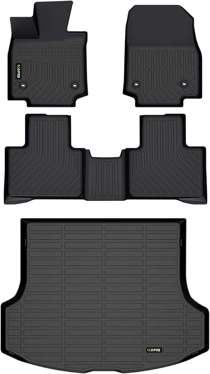 All Weather Car Floor Mats & Cargo Liner for 2023 2024 2025 RX /RX350 /RX350h /RX500h (NOT for RX450h+ PHEV) Custom Fit Full Set Accessories - Black