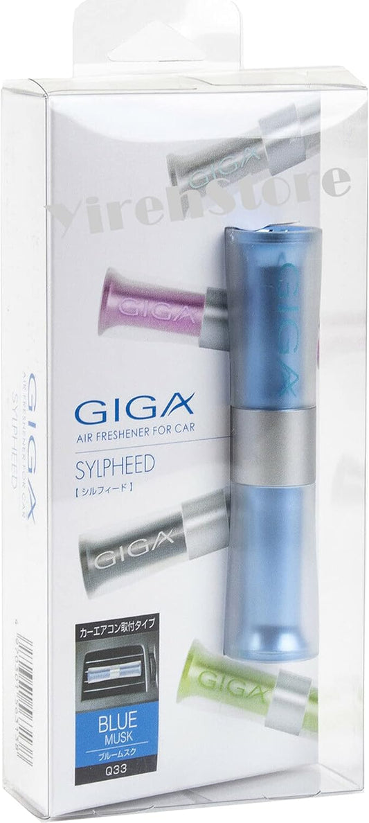 Air Spencer GIGA Clip Sylpheed Car Air Freshener, Premium Quality and Heavy Duty Solid Material Car Freshener, Stylish Design Graceful Color, Eikosha Japan (Blue Musk scent)