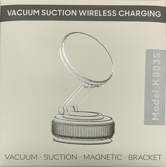 15W Fast Charging Magnetic Car Phone Holder, New Elastic Suction Cup Phone Holder with Stronger Suction, 360° Adjustable Wireless Charger Car Mount for Magsafe iPhone 17 16 15 14 13 12