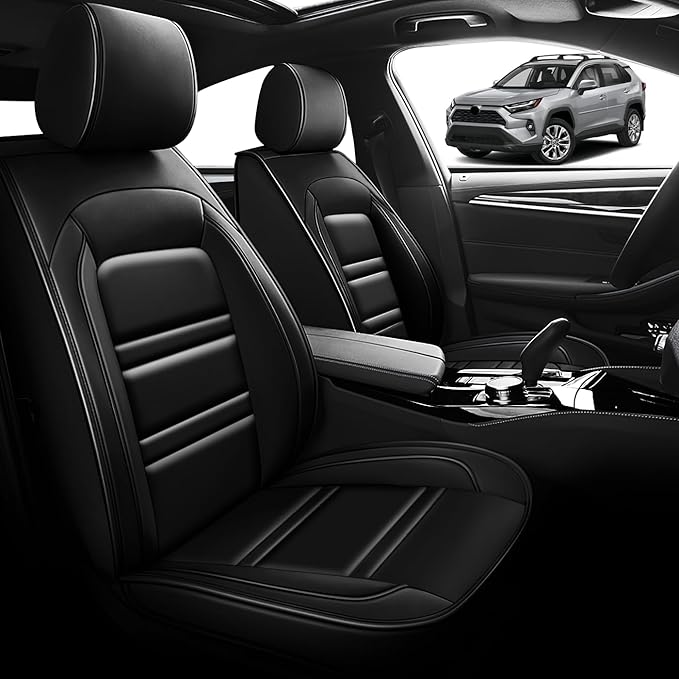 Seat Cover for Toyota Tacoma 2007-2025 | Car Seat Covers Front Seats, Waterproof Seat Protectors, Automotive Front Seat Covers (Front Seat, Black)